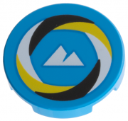 LEGO Flat Tile Round 2x2 Frisbee Mörk Azur R0272-14769pb830