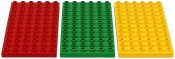 LEGO Duplo Röd, grön och gul byggplatta 2198