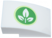 LEGO Brick W. Half Bow 2x3 W. Cut Planta Vit R0019-6558998