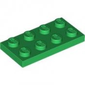 LEGO Plate 2x4 grön 302028-R330