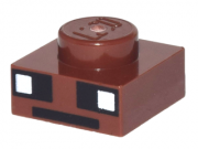LEGO Plate 1x1 Minecraft Huvud Fladdermus Rödbrun R0212-6195336