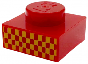 LEGO Plate 1x1 Rutmönster Röd R1210-6585350