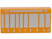 LEGO Flat Tile 1x2 SIlver Detaljer Orange R0865-6585389