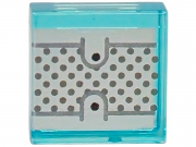 LEGO Flat Tile 1x1 W. Silver Pattern Transparent Ljusblå R0895-6585393