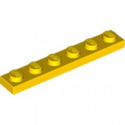 LEGO Plate 1x6 Gul 366624-B3201