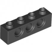 LEGO Technic Brick 1x4 W. 3 Holes svart 370126-T304