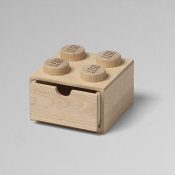 LEGO Låda i trä med 4 knoppar - Ljus ek 40200901