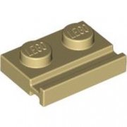 LEGO Plate 1x2 W. Slide Beige B4156-4160483