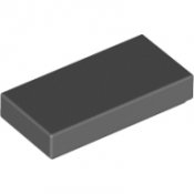 LEGO Flat Tile 1x2 Dark Stone Grey 4211052-B114