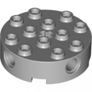 LEGO Technic Brick 4x4 Round Ljusgrå 4211527-T0898