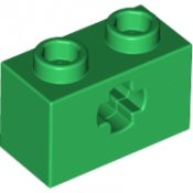 LEGO Technic Brick 1x2 grön 4233489-T451