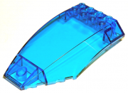 LEGO Shell 6x10x2 W. Bow/Angle PC Transparent Blå B4032-6507927