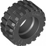 LEGO Technic Däck Normal Wide Ø30,4x14 Svart + Fälg Svart T1197-4619323(3)