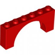 LEGO Brick W. Inside Bow 1x6x2 Röd B2201-6106184