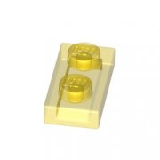LEGO Plate 1x2 Transparent Gul B3691-6240211