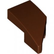 LEGO Left Plate 1x2 W. Bow 45 Deg. Cut Rödbrun B4122-6290397