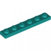 LEGO Plate 1x6 Blågrön B2256-6291782