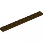LEGO Plate 1x10 Mörkbrun B1306-6312357