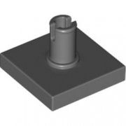 LEGO Plate 2x2 W. Vertical Snap Mörkgrå T1348-6313189