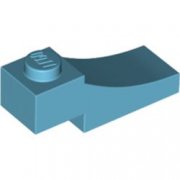LEGO Brick 1x3 Outside Half Arch W. Cutout Medium Azur B2594-6320292