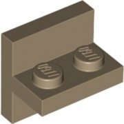 LEGO Plate 1x2/2x2 W. Vertical Tube Mörkbeige B2069-6328183