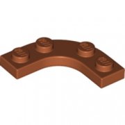 LEGO Plate 3x3 1/4 Circle W. Cut Out Mörkorange B1564-6339915