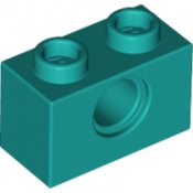 LEGO Technic Brick 1x2 With 1 Hole turkos 6345402-T471