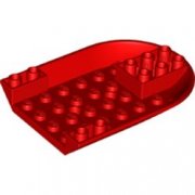 LEGO Bottom 6x8 W. Double Bow Inverted Röd B0127-6346110