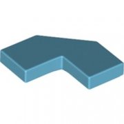 LEGO Tile 2x2 90 Deg. W. 45 Deg. Cut Medium Azur B3587-6348141