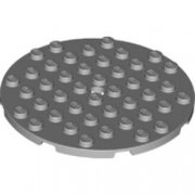 LEGO Plate 8x8 Circle Ljusgrå B3309-6353794