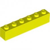 LEGO Brick 1x6 neon-gul 6380130-B1013