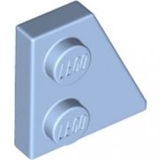 LEGO Right Plate 2x2 27 Deg. Ljusblå B2537-6383107