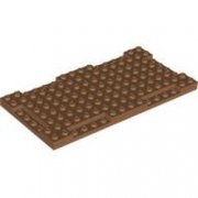 LEGO Plate 8x16x2/3 W. 6 Cut Out Medium Nougat B3967-6445924