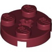 LEGO Plate 2x2 Round Mörkröd B4259-6448317