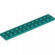 LEGO Plate 2x12 Blågrön 6453950-B1449