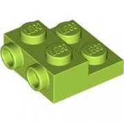 LEGO Plate 2x2x2/3 W. 2 Hor. Knob Limegrön B1041-6470179