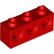 LEGO Technic Brick 1x3 W. 3 Holes Röd T1111-6494104
