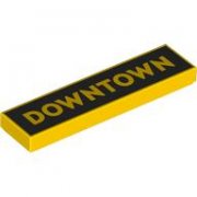 LEGO Flat Tile 1x4 Downtown No.214 Gul R1602-6495155