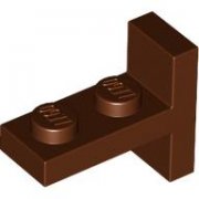 LEGO Plate 2x1 W. Vertical Tube Rödbrun B2619-6502370