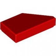 LEGO Tile 1x2 Deg. 45 Cut Left Röd B3425-6510127