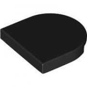 LEGO Tile 2x2 1/2 Circle Svart B0774-6517779