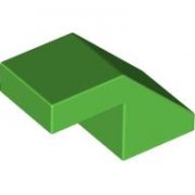 LEGO Roof Tile 1x2 45° W.Out Knobs Klargrön B2970-6523383