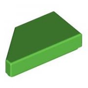 LEGO Tile 1x2 Deg. 45 Cut Right Klargrön B3494-6527816