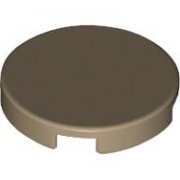 LEGO Round Flat Tile 2x2 Mörkbeige B1166-6528820