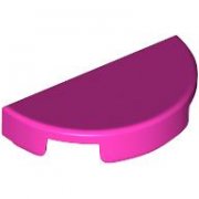LEGO Tile 1x2 W. 1/2 Circle Cerise B3385-6529298