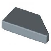 LEGO Tile 1x2 Deg. 45 Cut Left Sandblå B3332-6532266