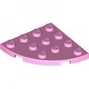 LEGO Plate 4x4 1/4 Circle Rosa B3891-6544045