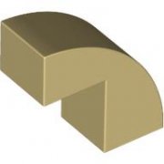 LEGO Brick 1x2x1 2/3 Bow W. Cutout No.1 Beige B4108-6544404