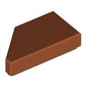 LEGO Tile 1x2 Deg. 45 Cut Right Mörkorange B0346-6553758