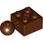 LEGO Brick 2x2 W. Ball Ø 10.2 Rödbrun B3826-6572893